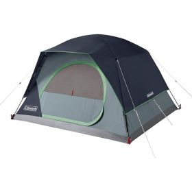 Skydome Camping Tent, 4 Person Weatherproof Tent with 5 Minute Setup, includes Pre-Attached Poles, Rainfly, Carry Bag