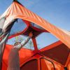 Gazelle Tents T4 Hub Tent, Easy 90 Second Set-Up, UV Resistant, Removable Floor, 4-Person, Orange, 78"x 94" x 94"