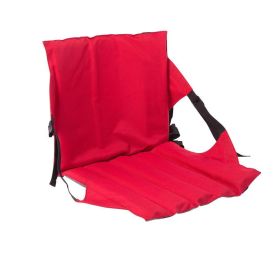 Sport Folding Padded Chair Seat For Stadium Bleacher Football Sports Outdoor Concert Beach Chair Portable Backrest Seat Mat (Color: Red)