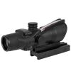 4X32 Hunting Riflescope Real Fiber Optics Grenn Red Dot Illuminated Etched Reticle Tactical Optical Sight