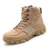 New Men's Military Boots High Top Outdoor Hiking Shoes Men Anti-collision Quality Army Tactical Sport Jogging Trekking Sneakers