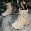 Outdoor Men Hiking Shoes Waterproof Breathable Tactical Combat Army Boots Desert Training Sneakers Anti-Slip Mens Military Boots